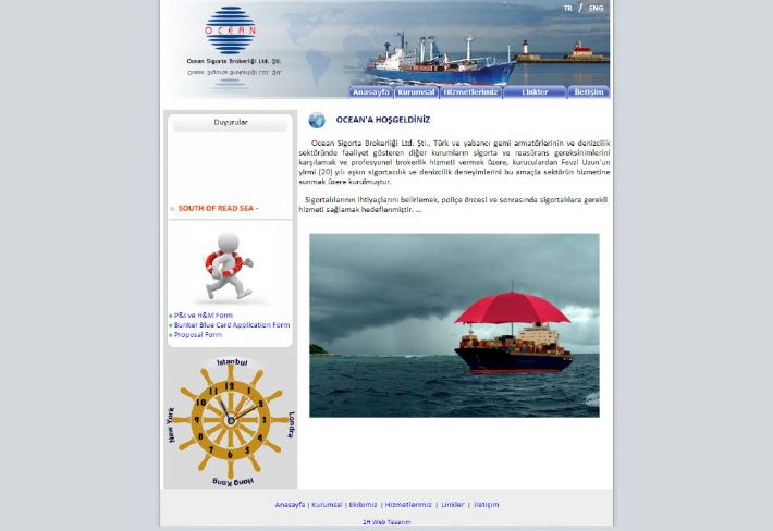 Ocean Sigorta Brokerliği Web Sitesi